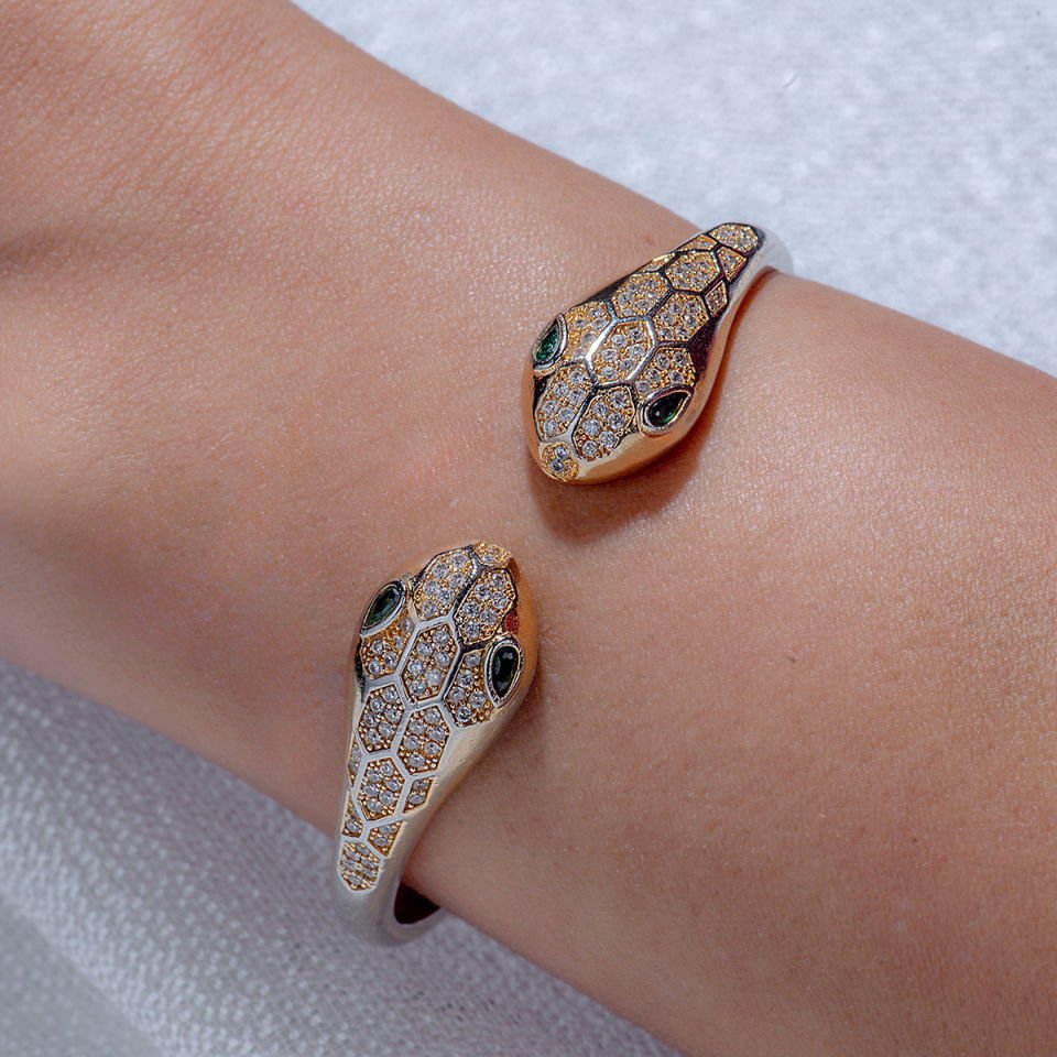 Yılan Model Gold Bileklik