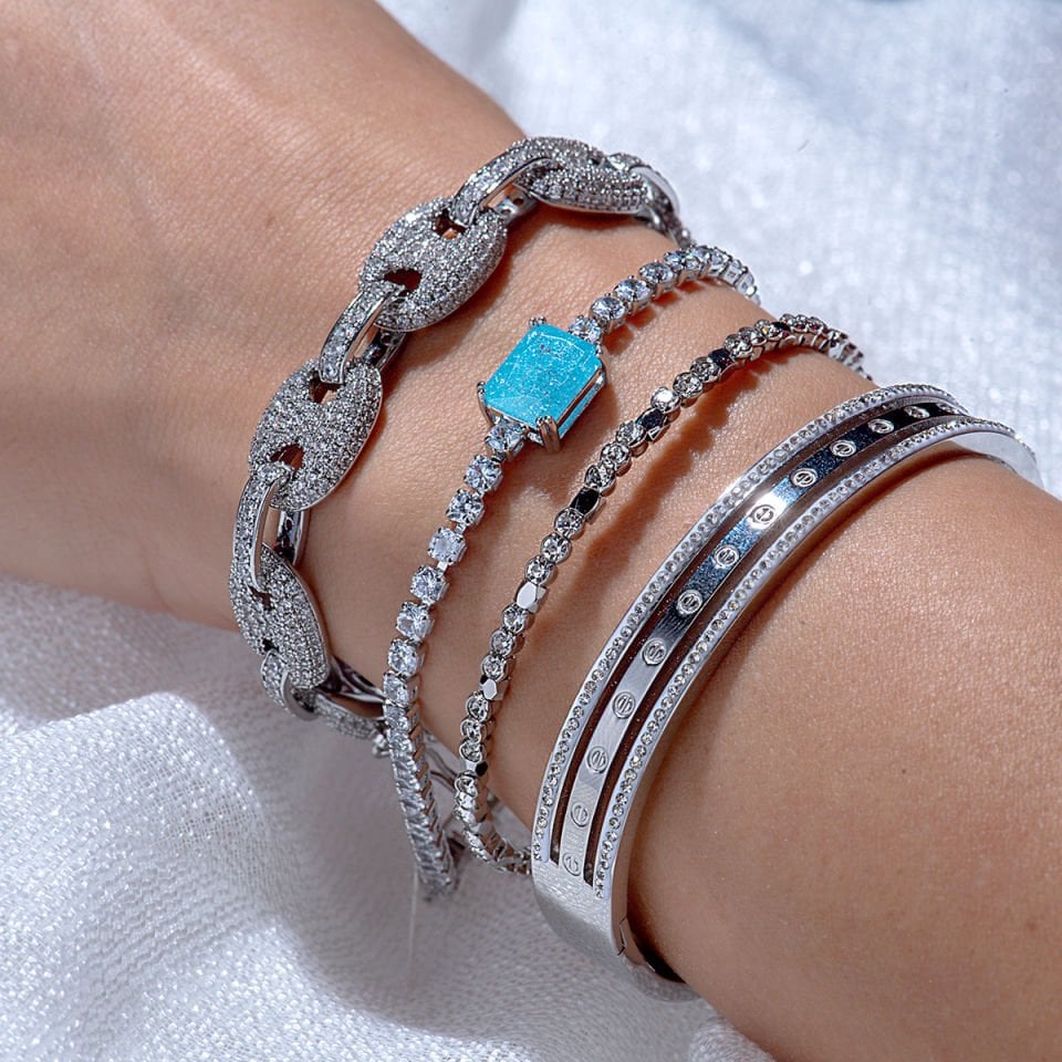 Silver Taşlı Bileklik