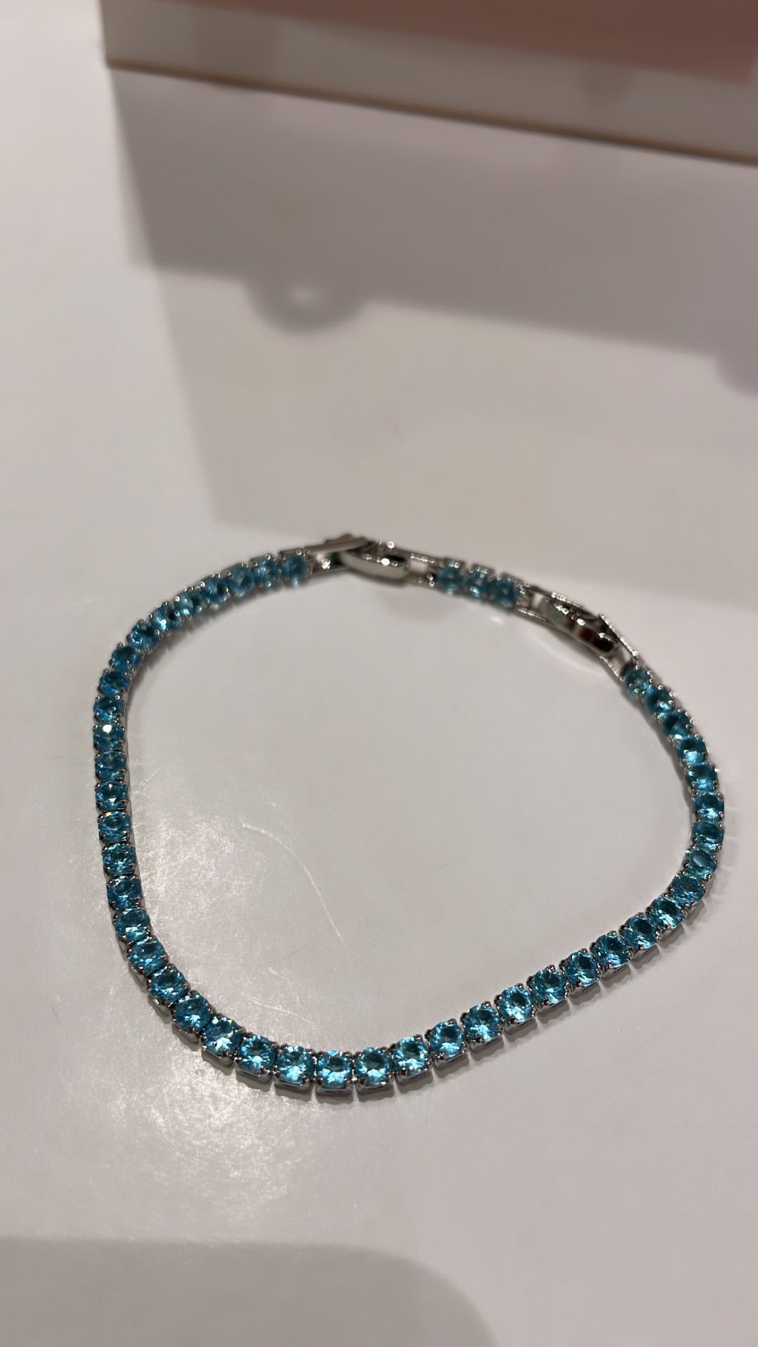Silver Bileklik Mini Mavi Taşlı Suyolu Bileklik
