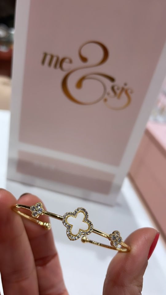 Gold Bileklik Yonca Model Bileklik