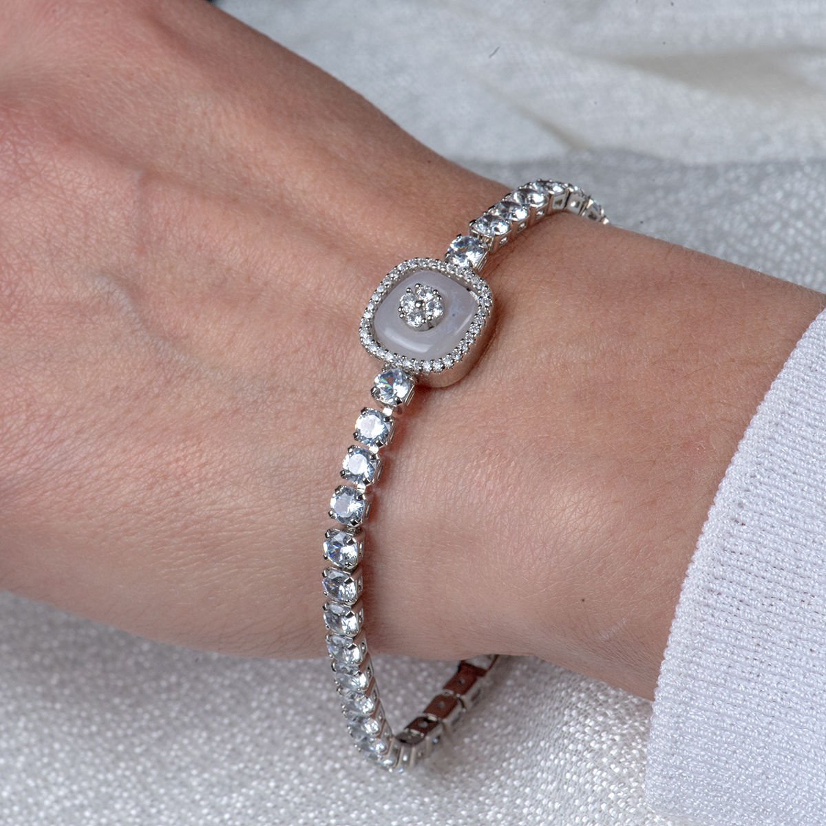Zirkon Taşlı Bileklik Silver Taşlı Zirkon Bileklik