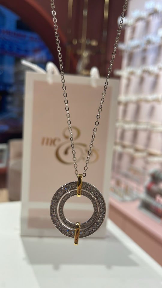 Özel Seri Kolye Full Taşlı Silver Kolye